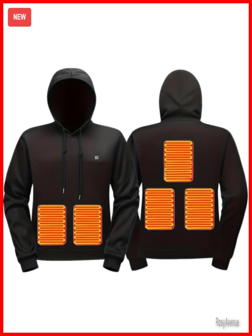 Unisex Heated Hoodie USB Electric Warm Sweatshirt for Winter